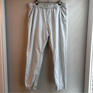 Roxy Light Wash Denim Joggers, Women's Large, Elastic Waist, Beach Pant